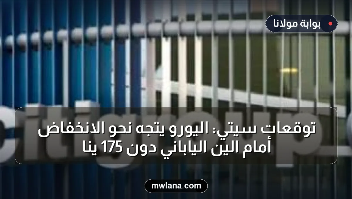 توقعات سيتي: اليورو يتجه نحو الانخفاض أمام الين الياباني دون 175 ينا