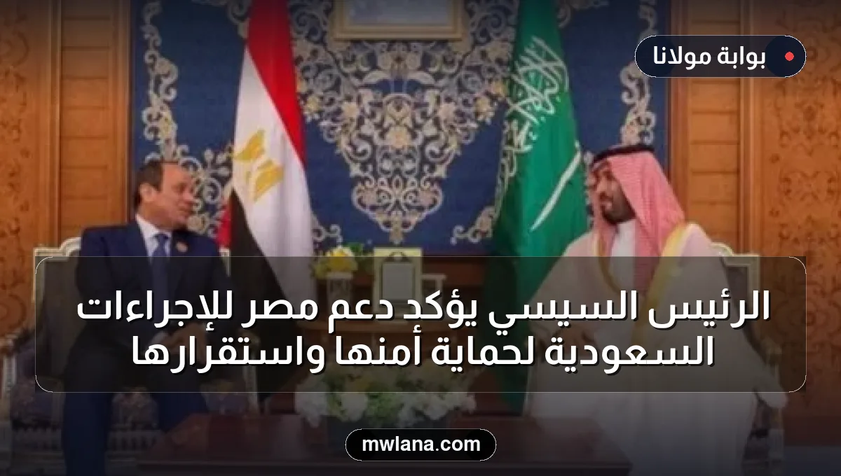 الرئيس السيسي يؤكد دعم مصر للإجراءات السعودية لحماية أمنها واستقرارها