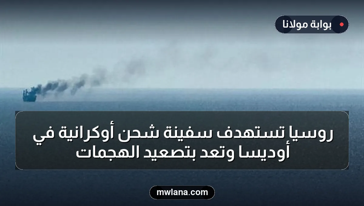 روسيا تستهدف سفينة شحن أوكرانية في أوديسا وتعد بتصعيد الهجمات