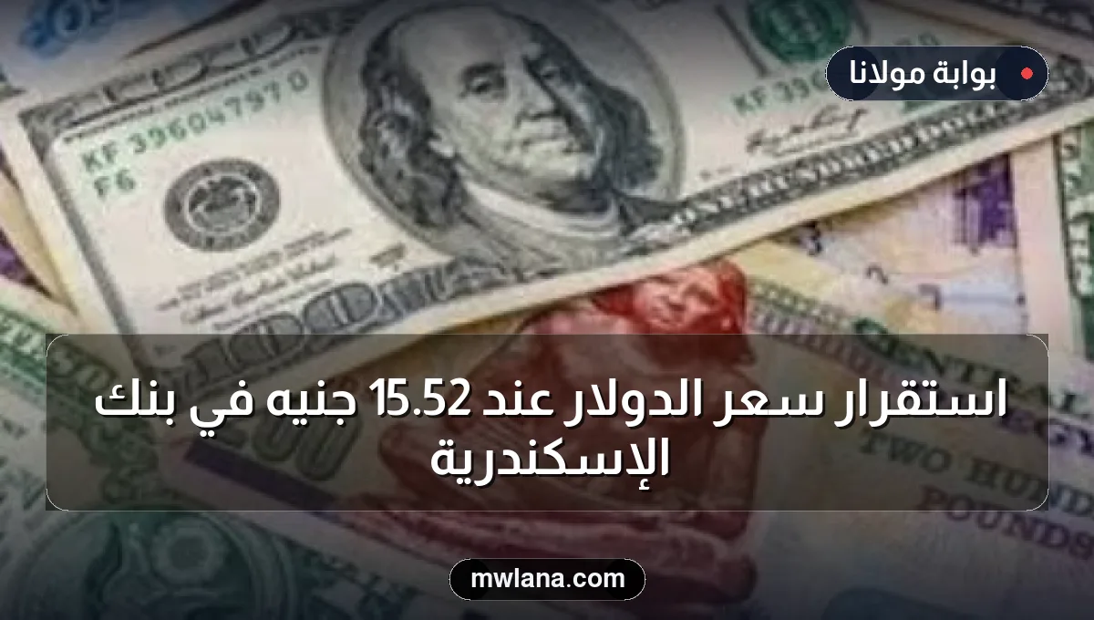 استقرار سعر الدولار عند 52.15 جنيه في بنك الإسكندرية