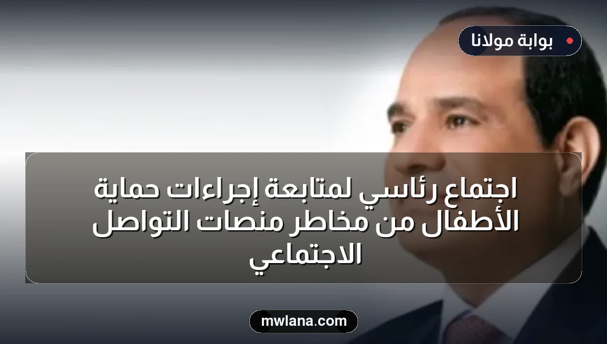 اجتماع رئاسي لمتابعة إجراءات حماية الأطفال من مخاطر منصات التواصل الاجتماعي