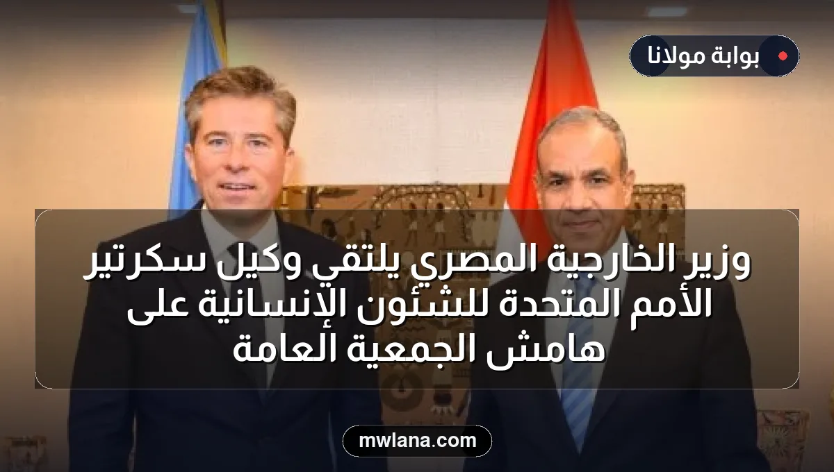 وزير الخارجية المصري يلتقي وكيل سكرتير الأمم المتحدة للشئون الإنسانية على هامش الجمعية العامة