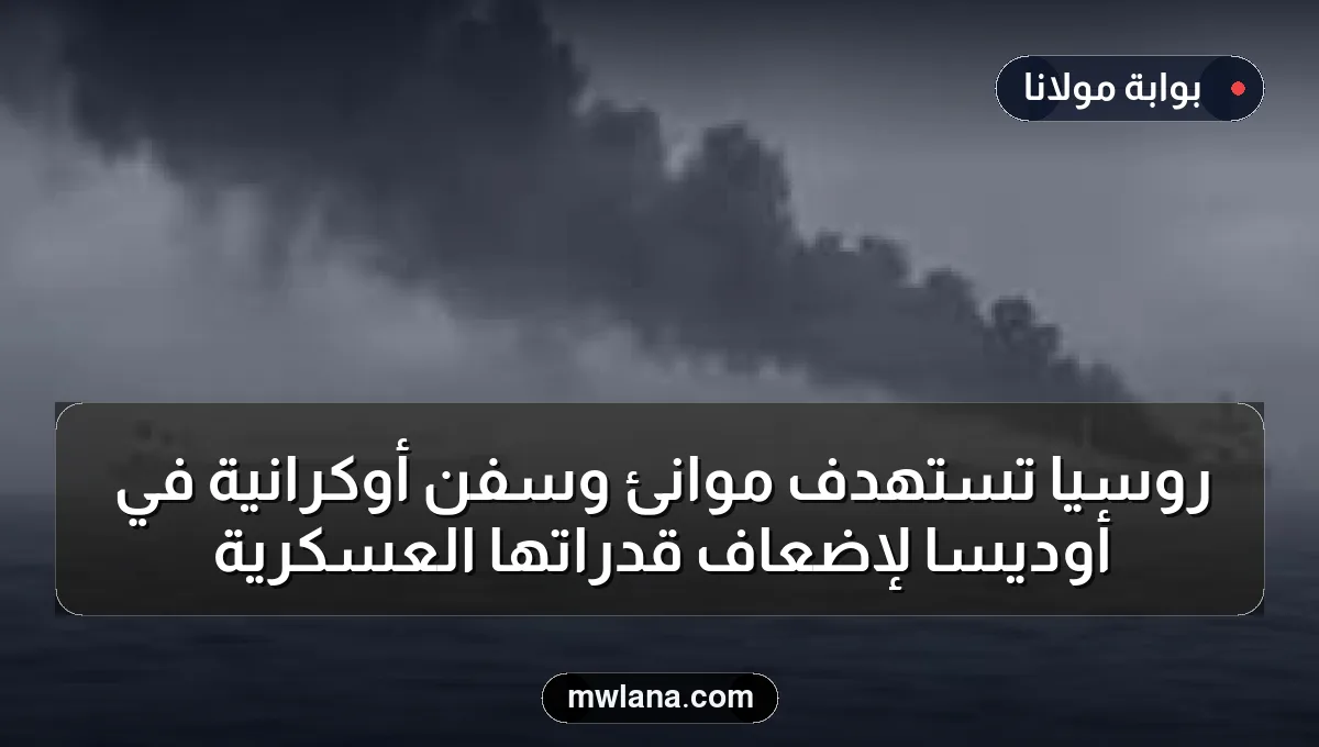 روسيا تستهدف موانئ وسفن أوكرانية في أوديسا لإضعاف قدراتها العسكرية