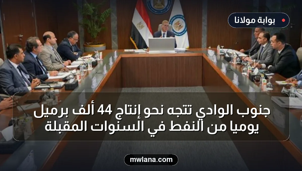 جنوب الوادي تتجه نحو إنتاج 44 ألف برميل يوميًا من النفط في السنوات المقبلة