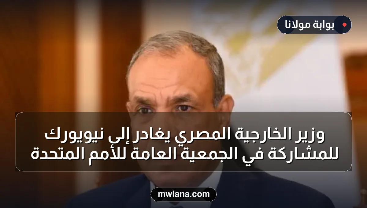 وزير الخارجية المصري يغادر إلى نيويورك للمشاركة في الجمعية العامة للأمم المتحدة