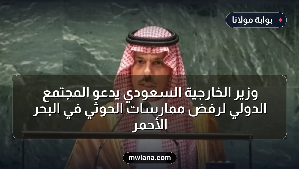 وزير الخارجية السعودي يدعو المجتمع الدولي لرفض ممارسات الحوثي في البحر الأحمر
