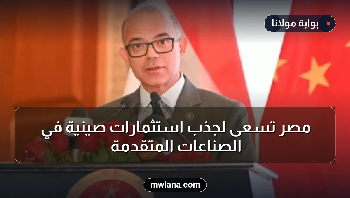 مصر تسعى لجذب استثمارات صينية في الصناعات المتقدمة