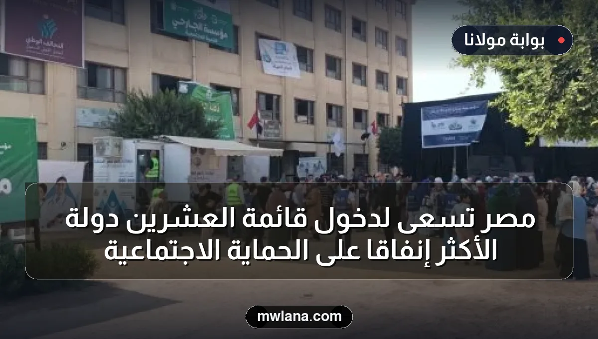 مصر تسعى لدخول قائمة العشرين دولة الأكثر إنفاقاً على الحماية الاجتماعية