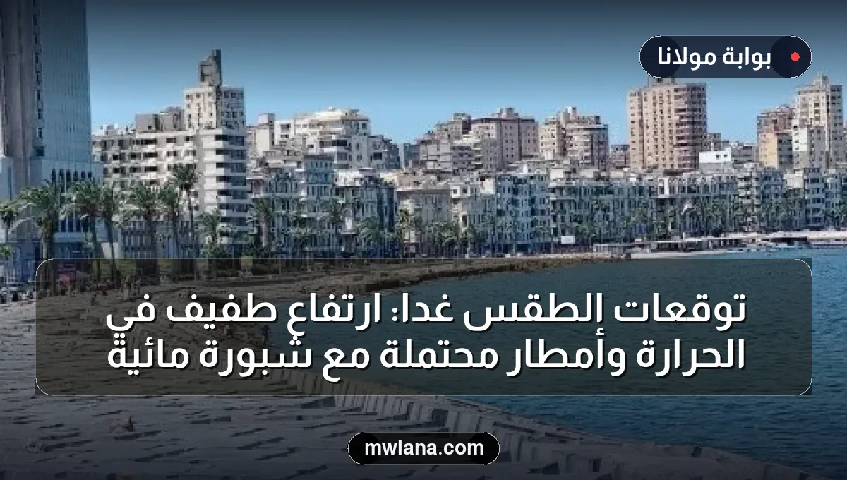 توقعات الطقس غداً: ارتفاع طفيف في الحرارة وأمطار محتملة مع شبورة مائية