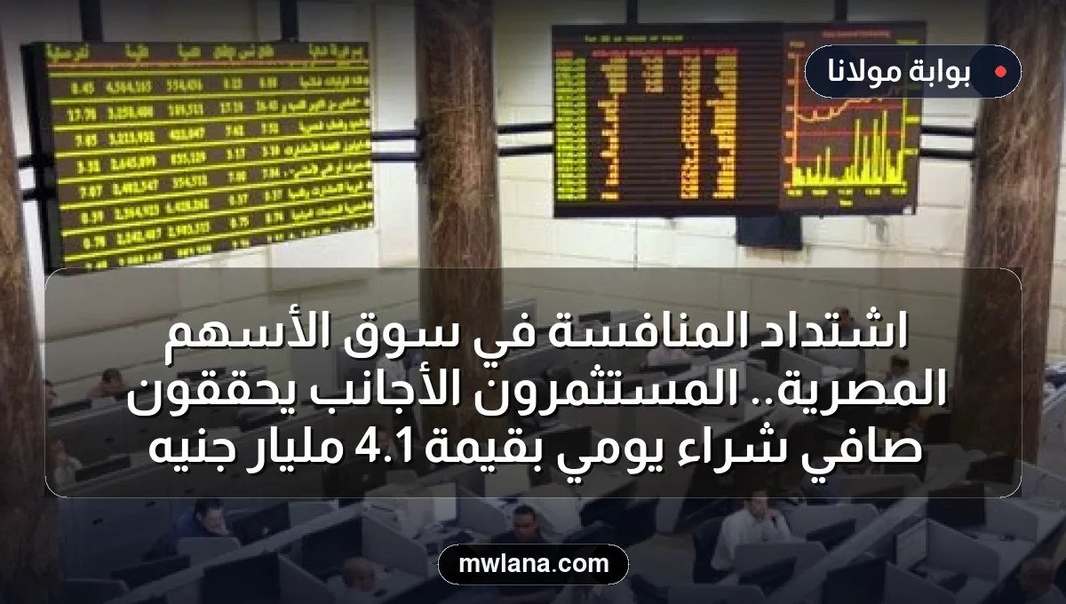 اشتداد المنافسة في سوق الأسهم المصرية.. المستثمرون الأجانب يحققون صافي شراء يومي بقيمة 1.4 مليار جنيه