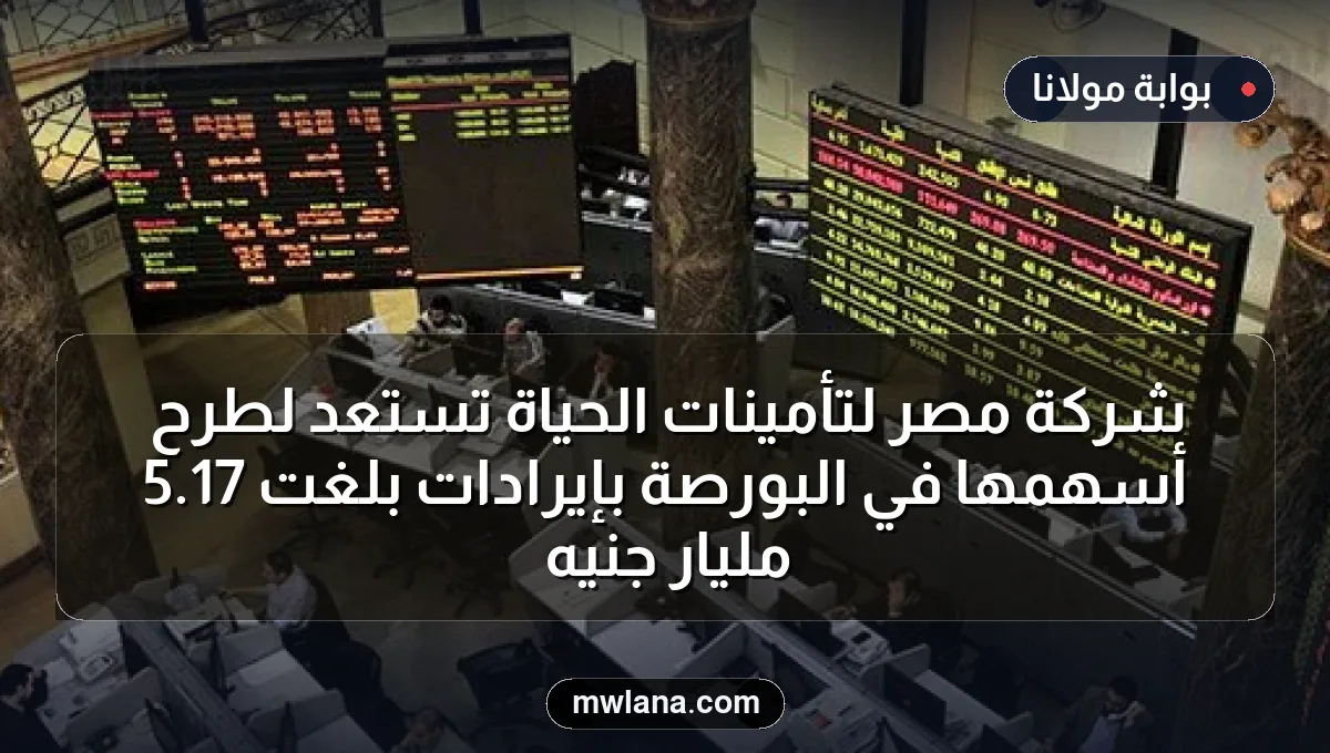 شركة مصر لتأمينات الحياة تستعد لطرح أسهمها في البورصة بإيرادات بلغت 17.5 مليار جنيه