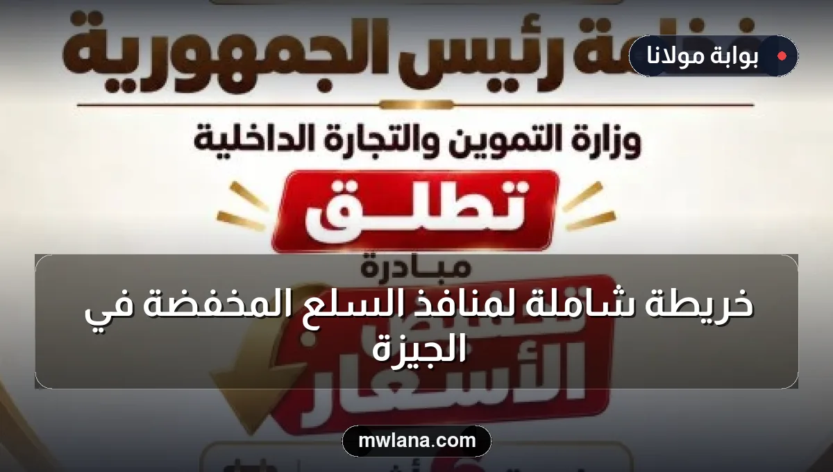 خريطة شاملة لمنافذ السلع المخفضة في الجيزة