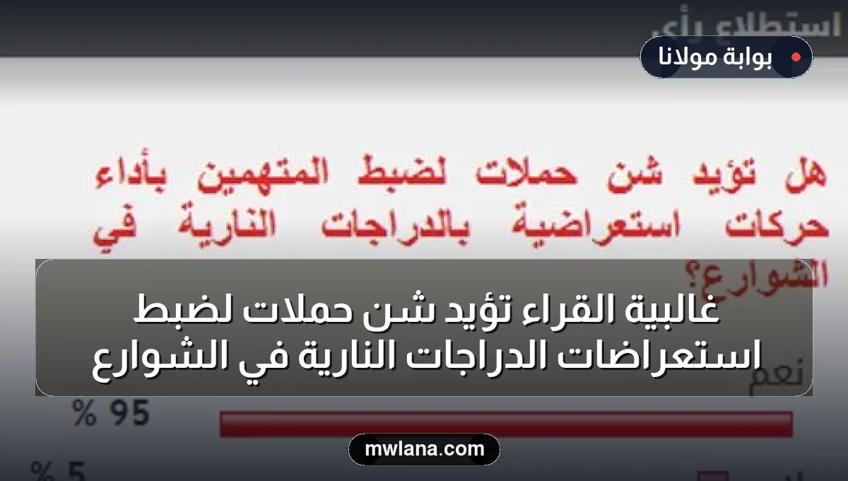 غالبية القراء تؤيد شن حملات لضبط استعراضات الدراجات النارية في الشوارع