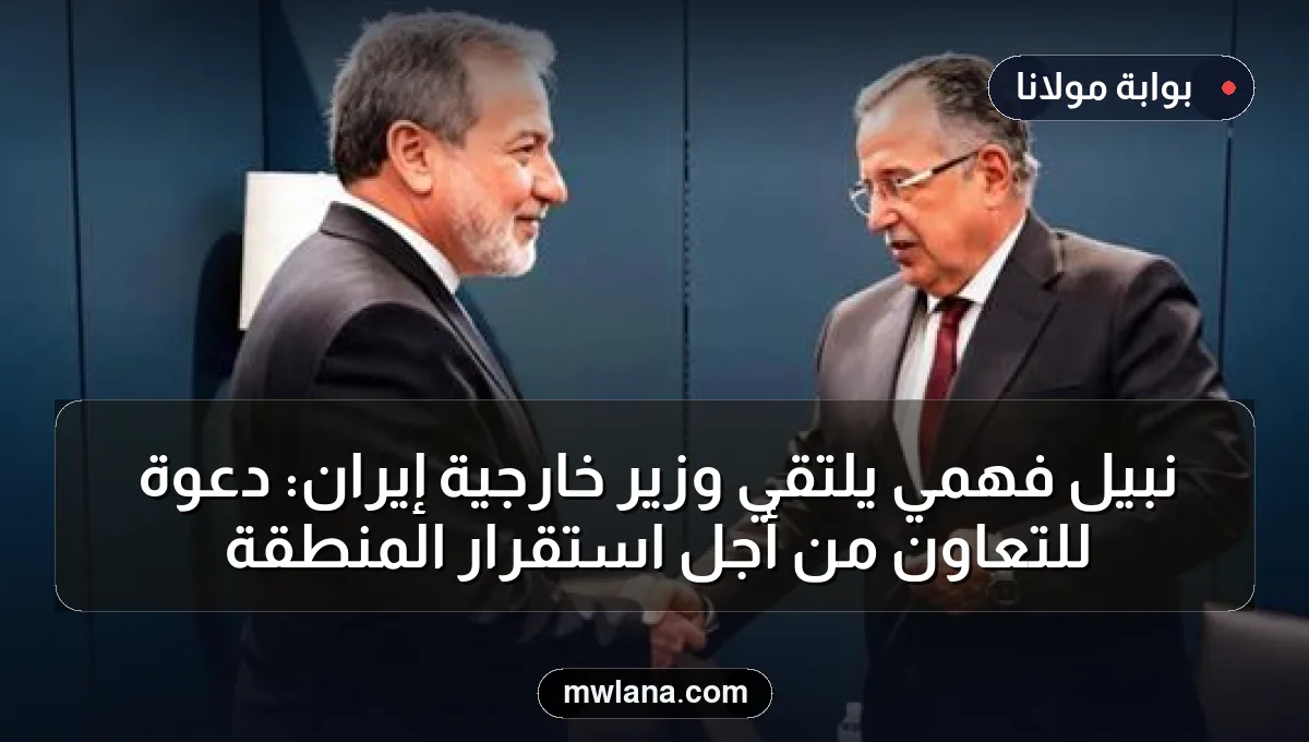 نبيل فهمي يلتقي وزير خارجية إيران: دعوة للتعاون من أجل استقرار المنطقة