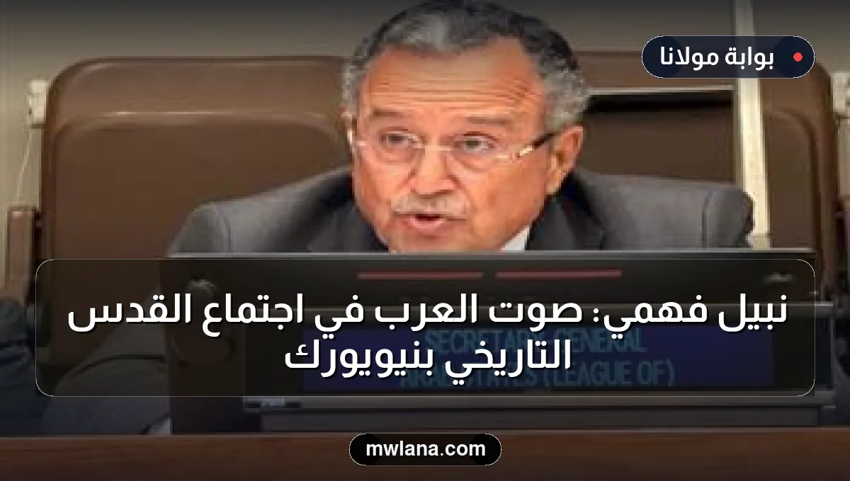 نبيل فهمي: صوت العرب في اجتماع القدس التاريخي بنيويورك
