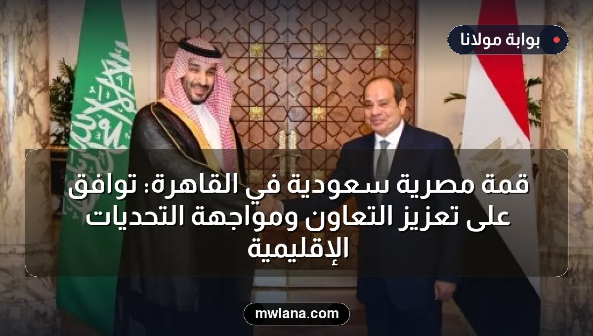 قمة مصرية سعودية في القاهرة: توافق على تعزيز التعاون ومواجهة التحديات الإقليمية