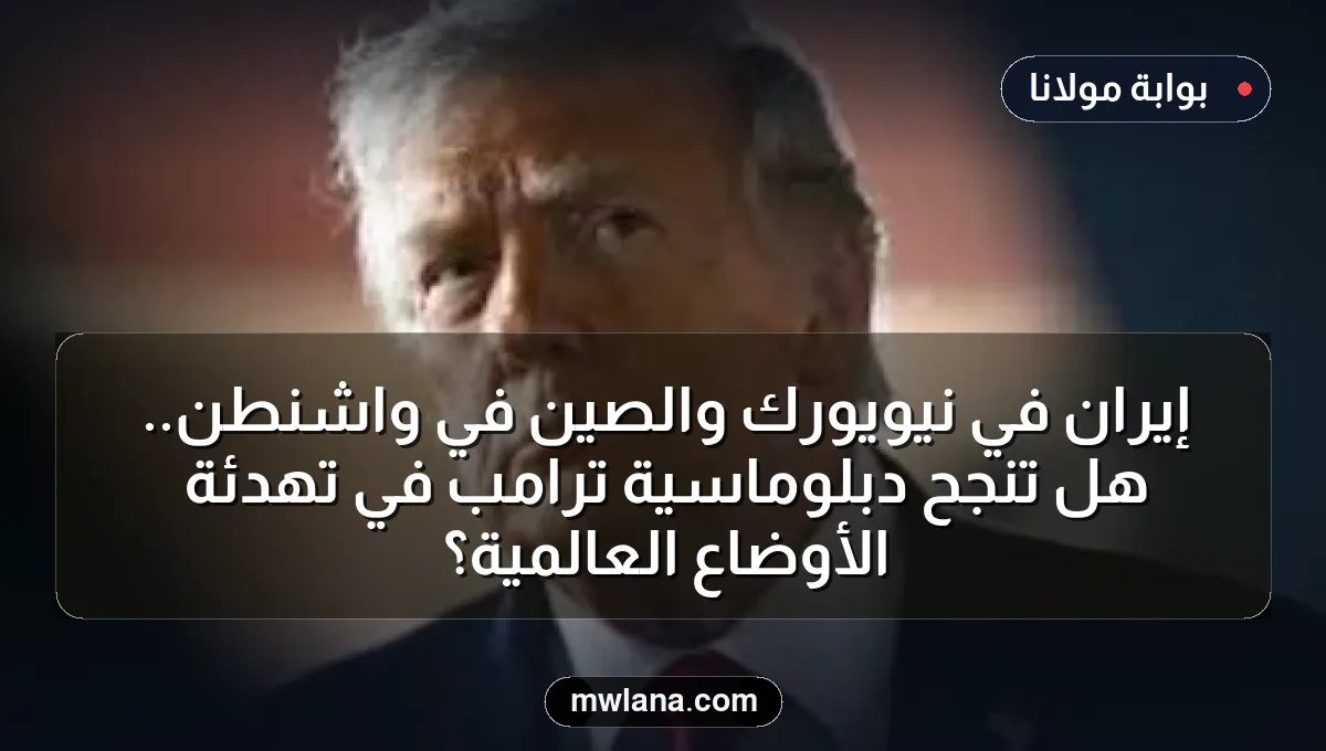 إيران في نيويورك والصين في واشنطن.. هل تنجح دبلوماسية ترامب في تهدئة الأوضاع العالمية؟
