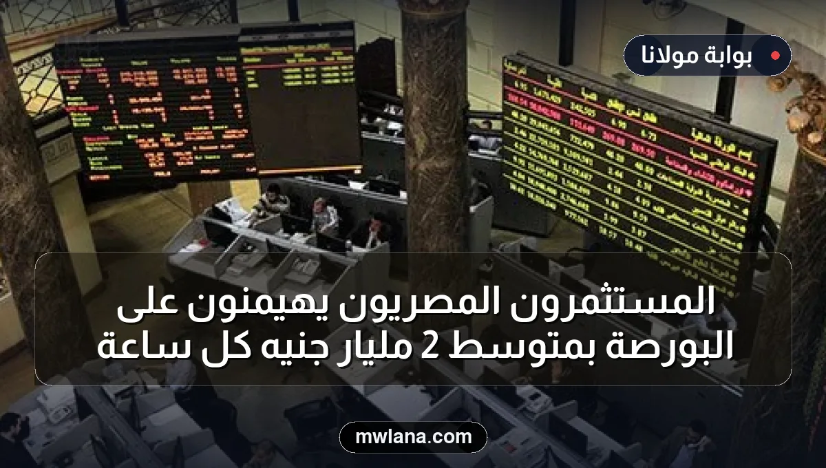 المستثمرون المصريون يهيمنون على البورصة بمتوسط 2 مليار جنيه كل ساعة