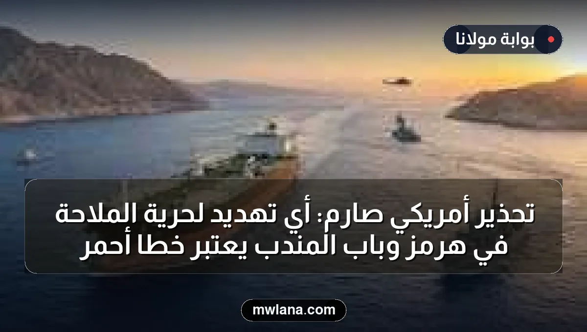 تحذير أمريكي صارم: أي تهديد لحرية الملاحة في هرمز وباب المندب يُعتبر خطاً أحمر