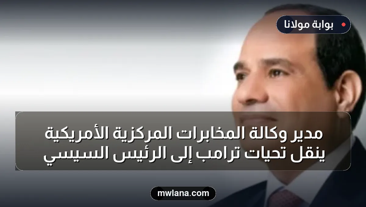 مدير وكالة المخابرات المركزية الأمريكية ينقل تحيات ترامب إلى الرئيس السيسي
