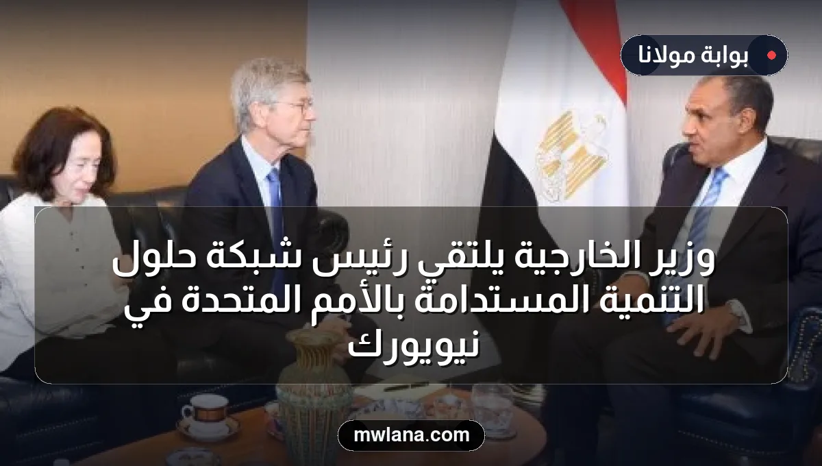 وزير الخارجية يلتقي رئيس شبكة حلول التنمية المستدامة بالأمم المتحدة في نيويورك