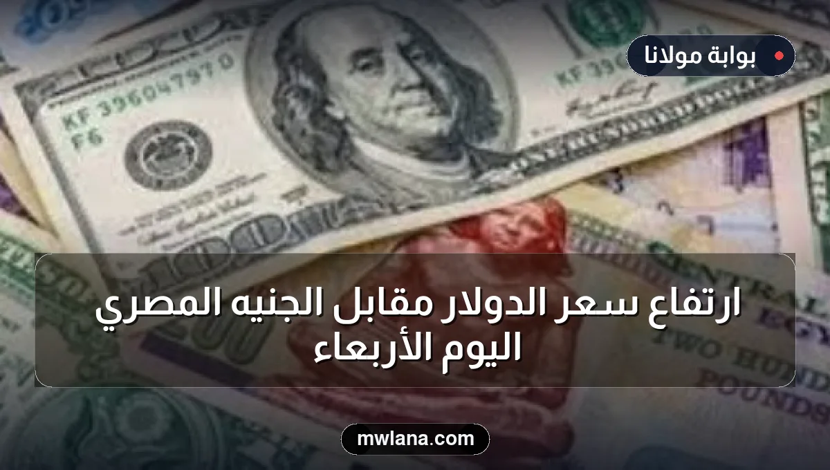 ارتفاع سعر الدولار مقابل الجنيه المصري اليوم الأربعاء