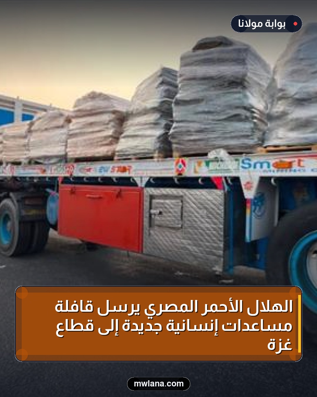 الهلال الأحمر المصري يرسل قافلة مساعدات إنسانية جديدة إلى قطاع غزة