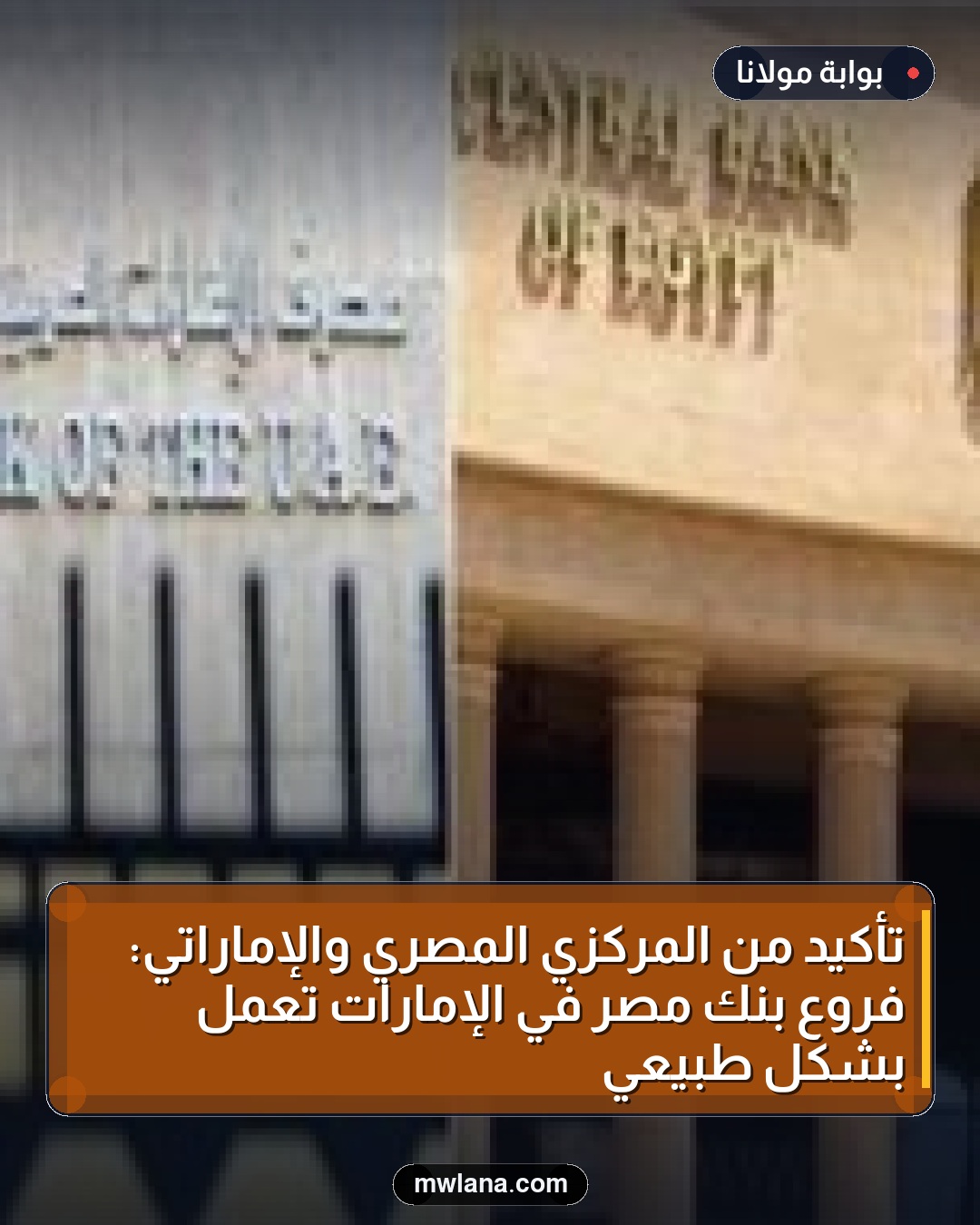 تأكيد من المركزي المصري والإماراتي: فروع بنك مصر في الإمارات تعمل بشكل طبيعي