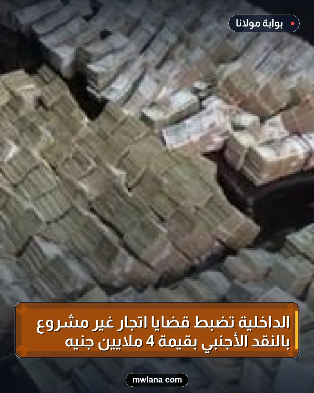 الداخلية تضبط قضايا اتجار غير مشروع بالنقد الأجنبي بقيمة 4 ملايين جنيه