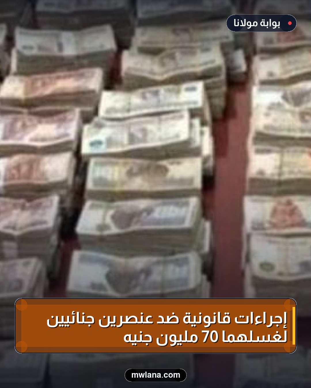 إجراءات قانونية ضد عنصرين جنائيين لغسلهما 70 مليون جنيه