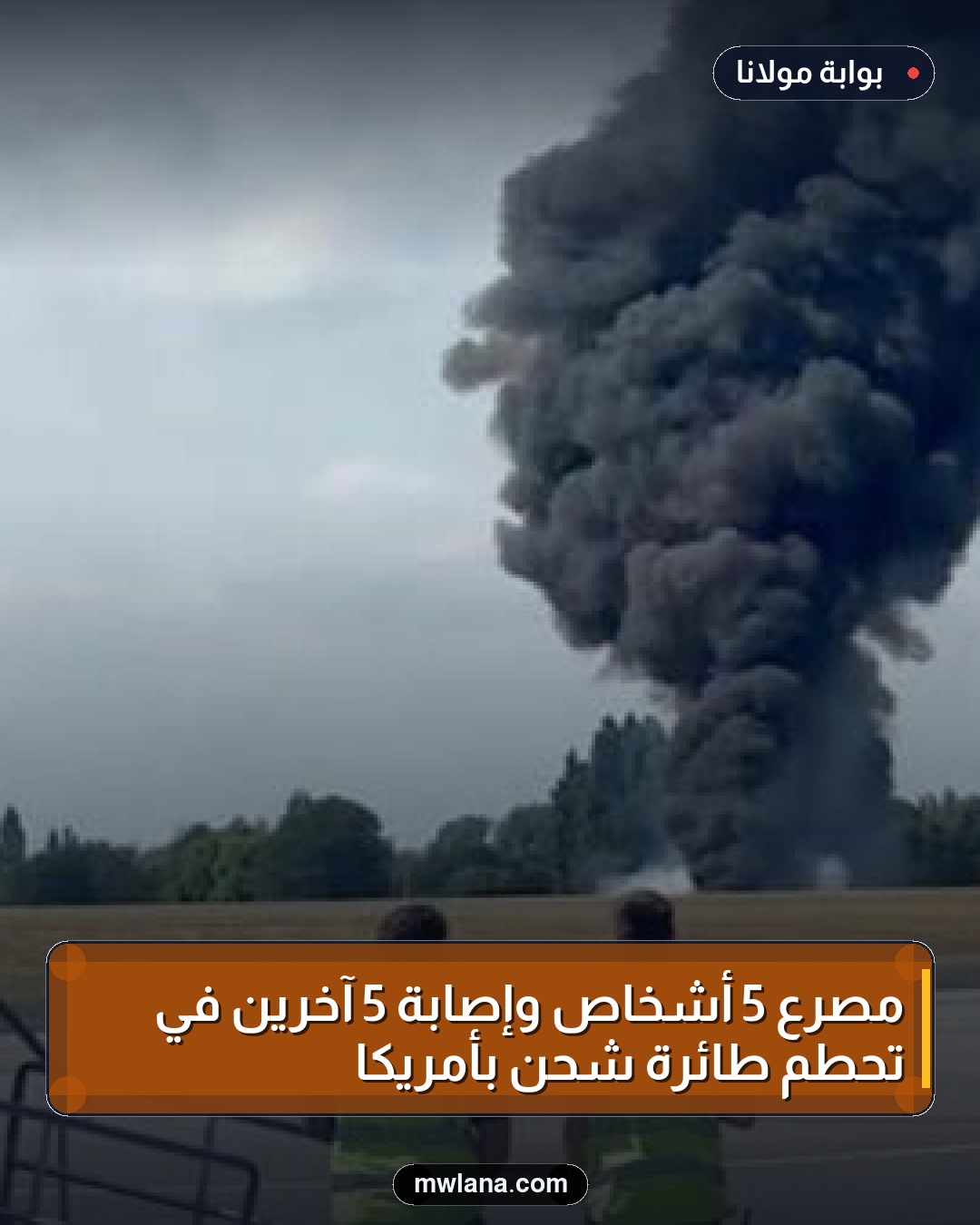مصرع 5 أشخاص وإصابة 5 آخرين في تحطم طائرة شحن بأمريكا