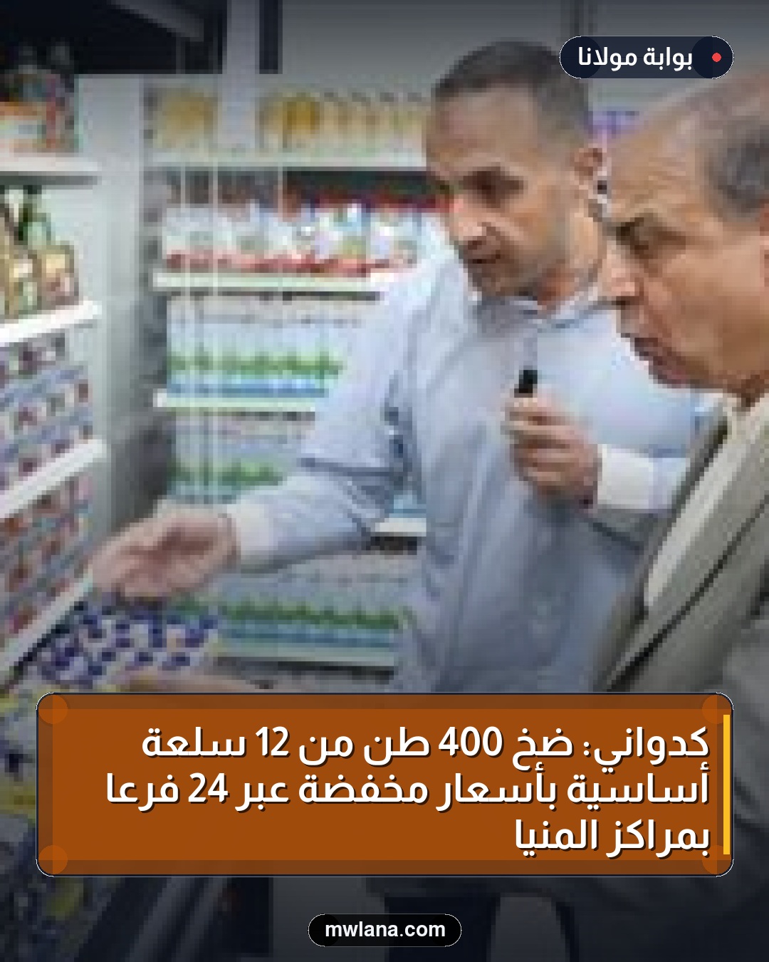 كدواني: ضخ 400 طن من 12 سلعة أساسية بأسعار مخفضة عبر 24 فرعًا بمراكز المنيا