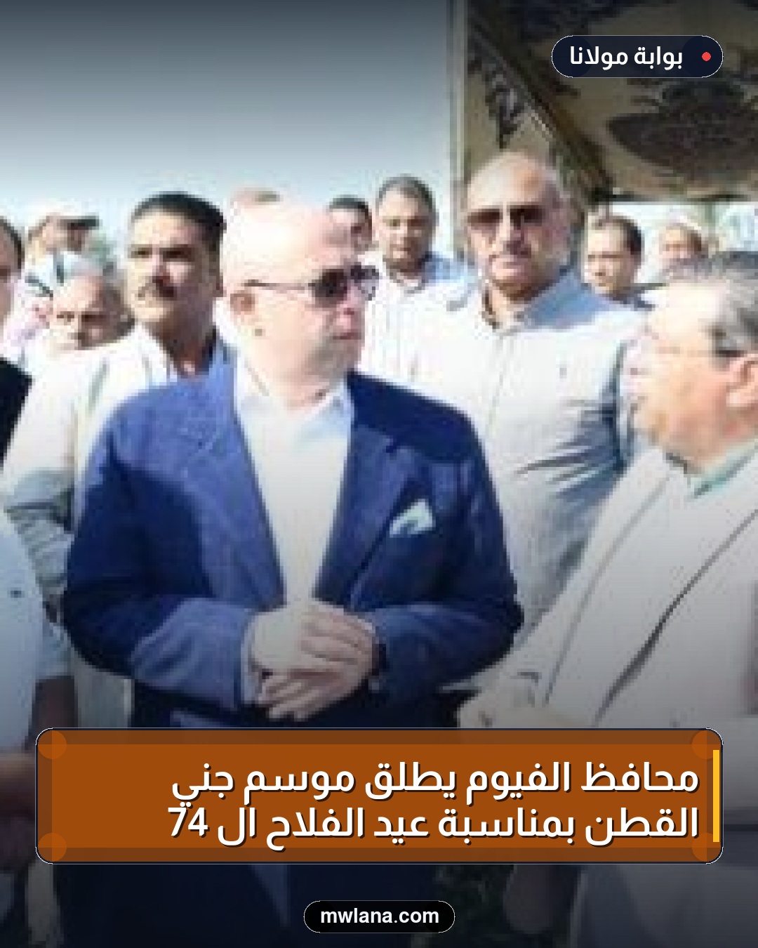 محافظ الفيوم يطلق موسم جني القطن بمناسبة عيد الفلاح الـ 74