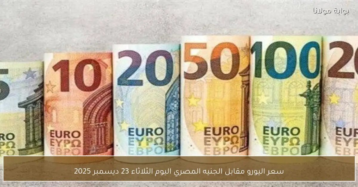 سعر اليورو مقابل الجنيه المصري اليوم الثلاثاء 23 ديسمبر 2025