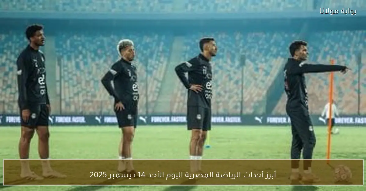 أبرز أحداث الرياضة المصرية اليوم الأحد 14 ديسمبر 2025