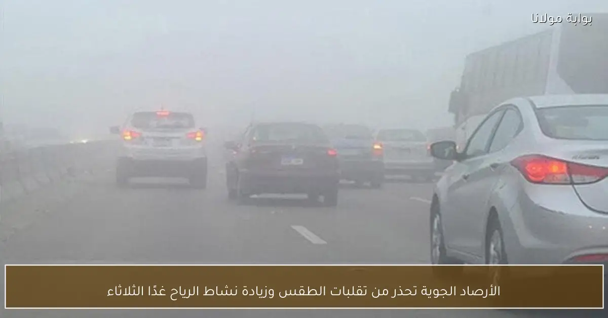 الأرصاد الجوية تحذر من تقلبات الطقس وزيادة نشاط الرياح غدًا الثلاثاء