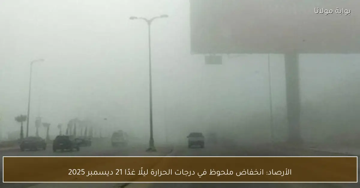 الأرصاد: انخفاض ملحوظ في درجات الحرارة ليلًا غدًا 21 ديسمبر 2025