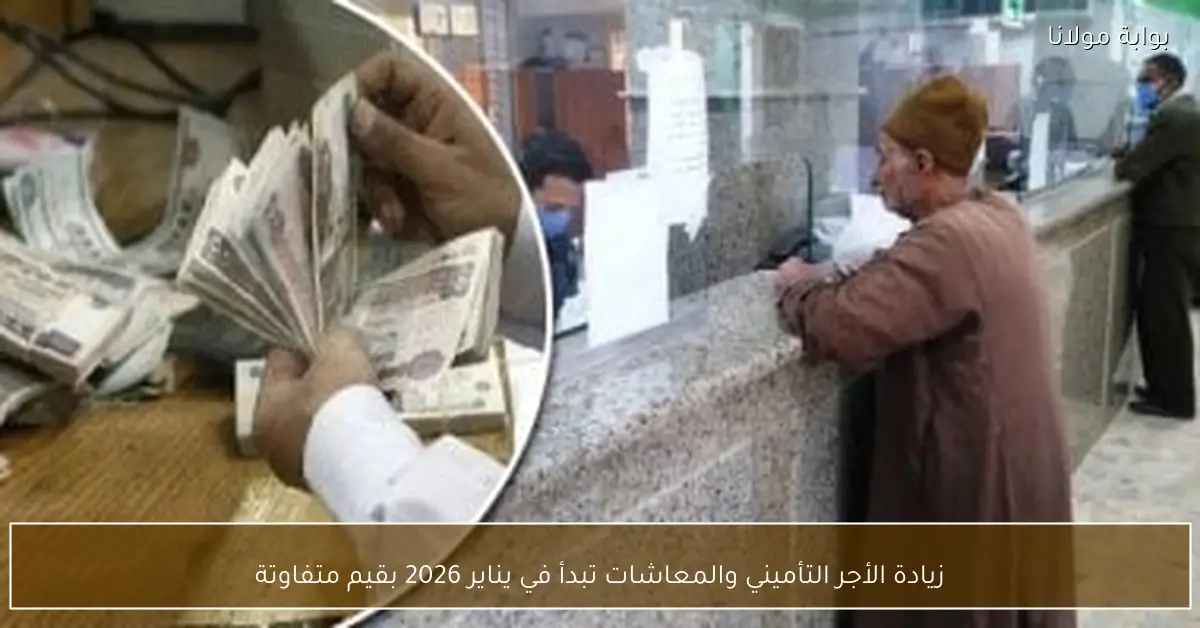 زيادة الأجر التأميني والمعاشات تبدأ في يناير 2026 بقيم متفاوتة