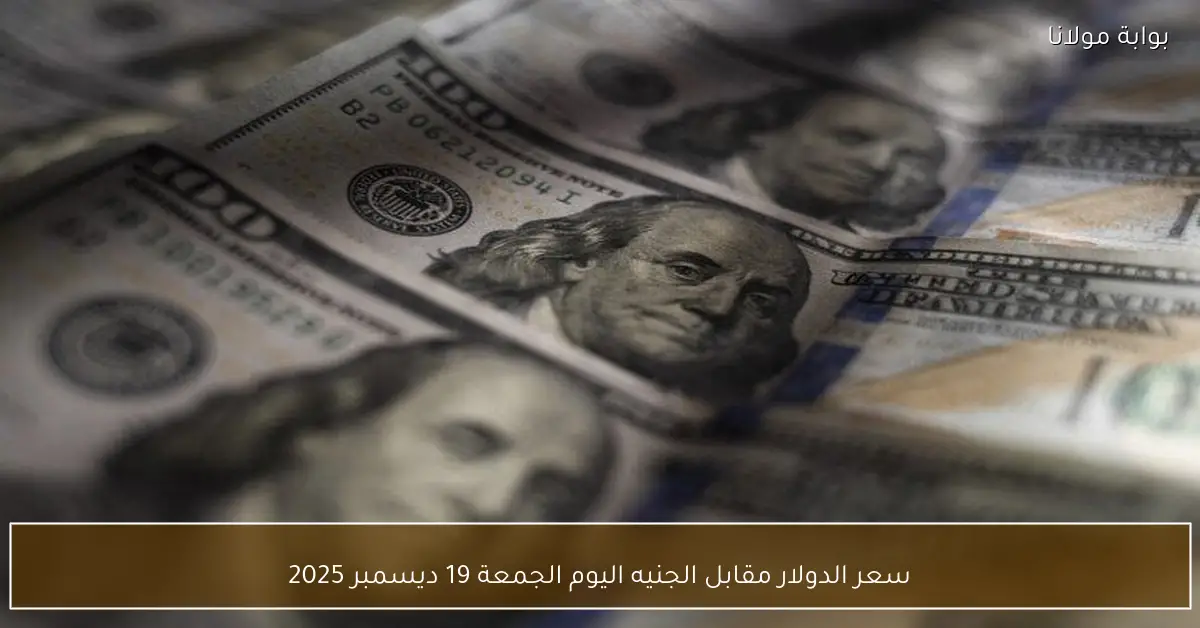 سعر الدولار مقابل الجنيه اليوم الجمعة 19 ديسمبر 2025