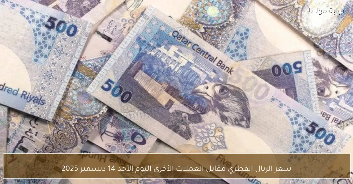 سعر الريال القطري مقابل العملات الأخرى اليوم الأحد 14 ديسمبر 2025