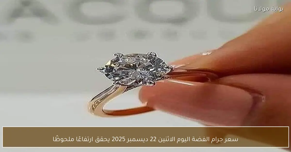 سعر جرام الفضة اليوم الاثنين 22 ديسمبر 2025 يحقق ارتفاعًا ملحوظًا