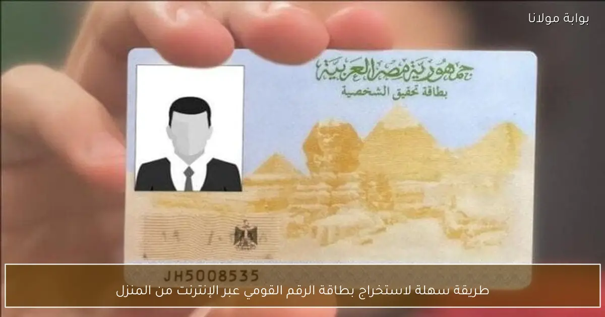 طريقة سهلة لاستخراج بطاقة الرقم القومي عبر الإنترنت من المنزل