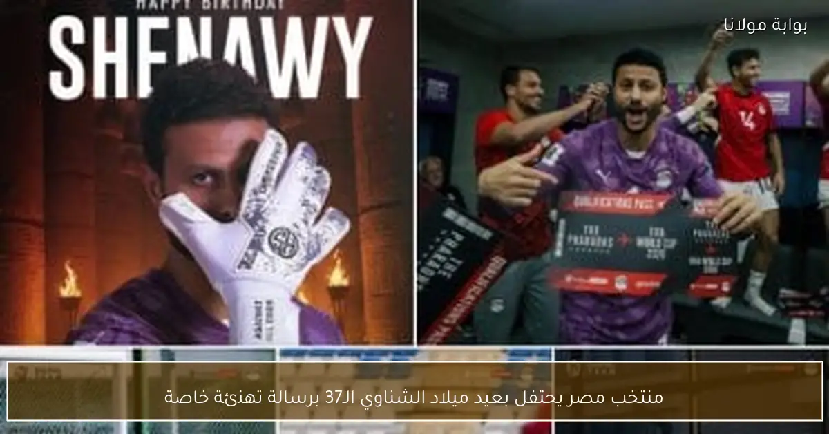 منتخب مصر يحتفل بعيد ميلاد الشناوي الـ37 برسالة تهنئة خاصة
