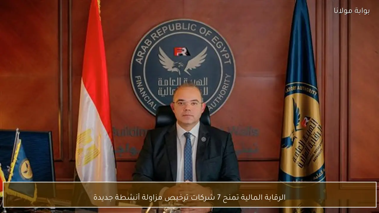 الرقابة المالية تمنح 7 شركات ترخيص مزاولة أنشطة جديدة