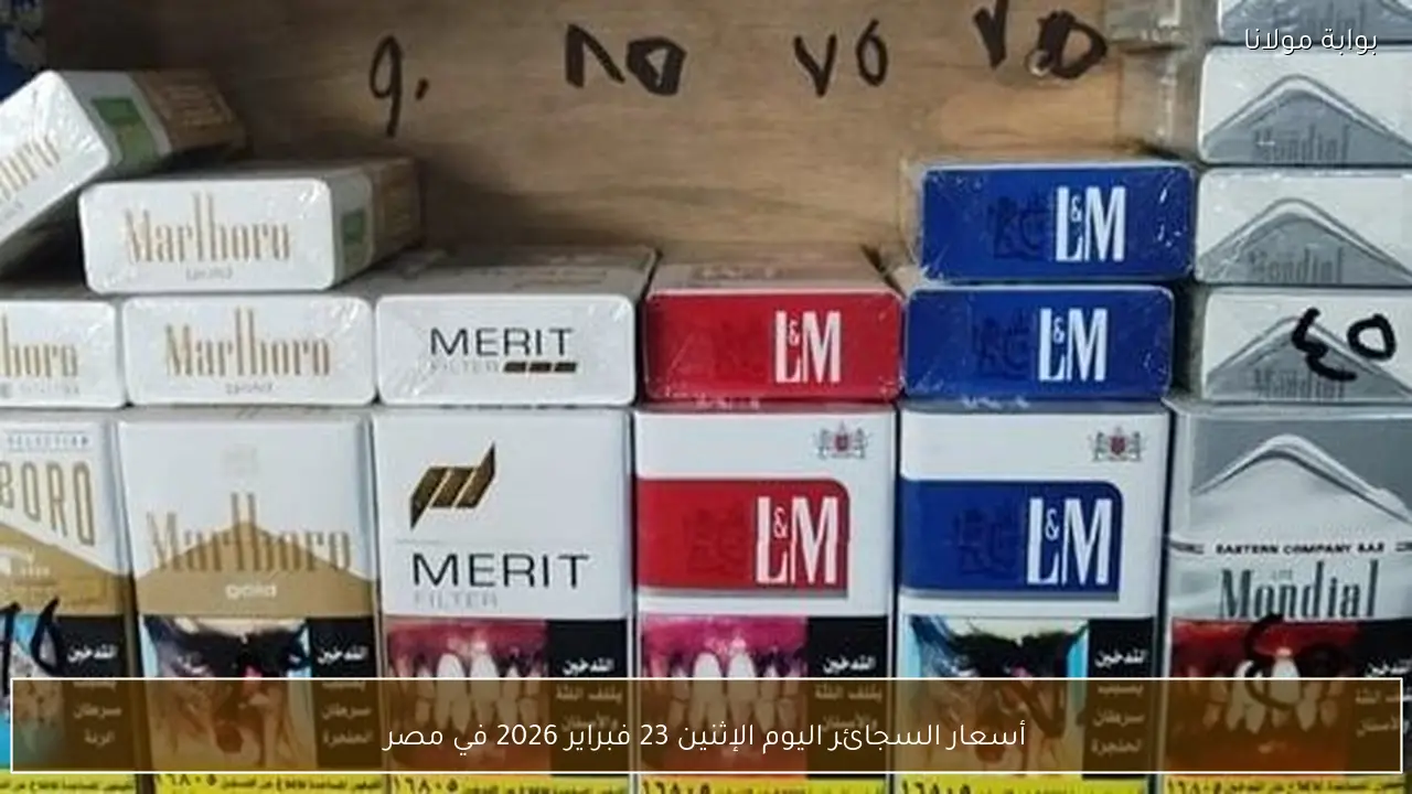أسعار السجائر اليوم الإثنين 23 فبراير 2026 في مصر