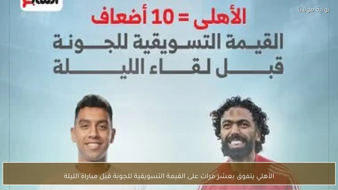 الأهلي يتفوق بعشر مرات على القيمة التسويقية للجونة قبل مباراة الليلة