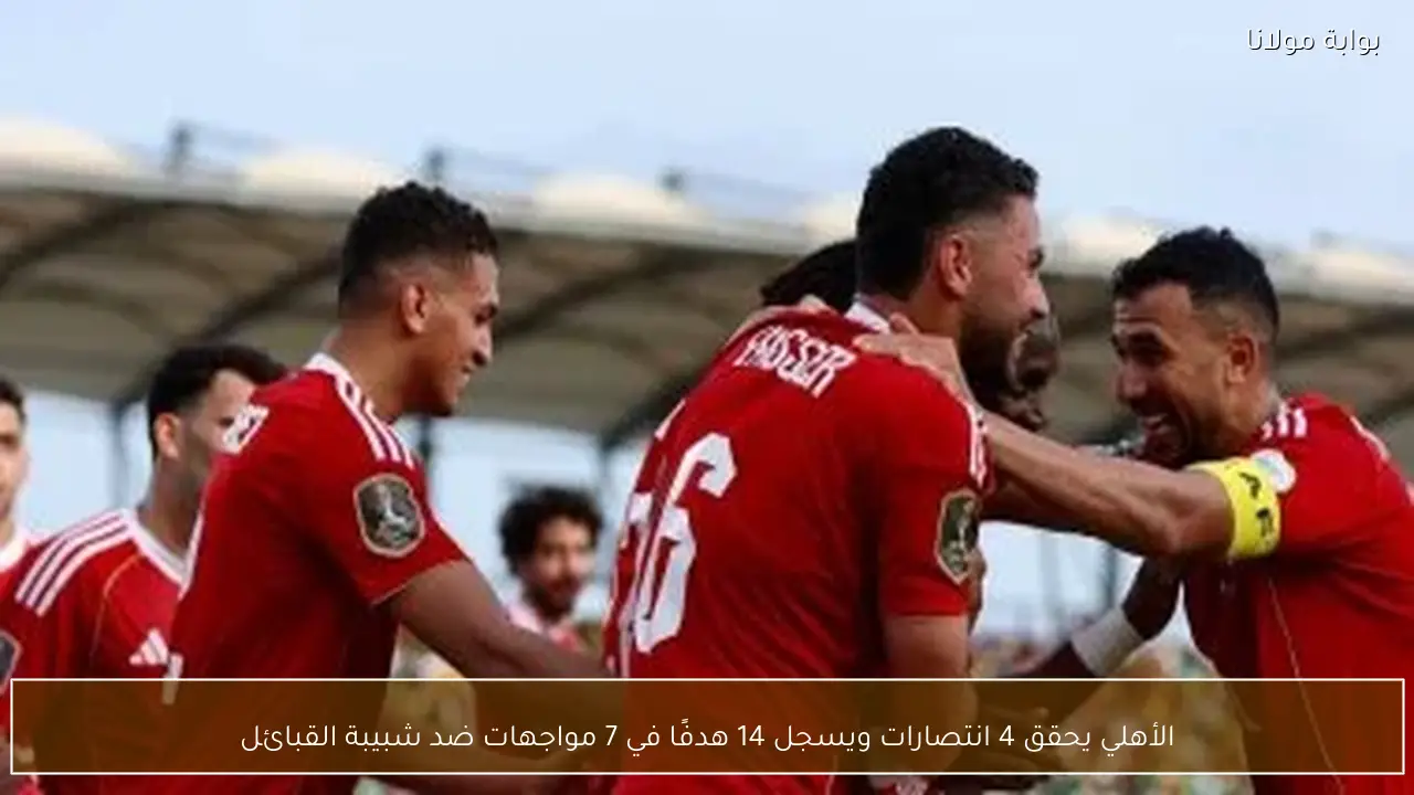الأهلي يحقق 4 انتصارات ويسجل 14 هدفًا في 7 مواجهات ضد شبيبة القبائل