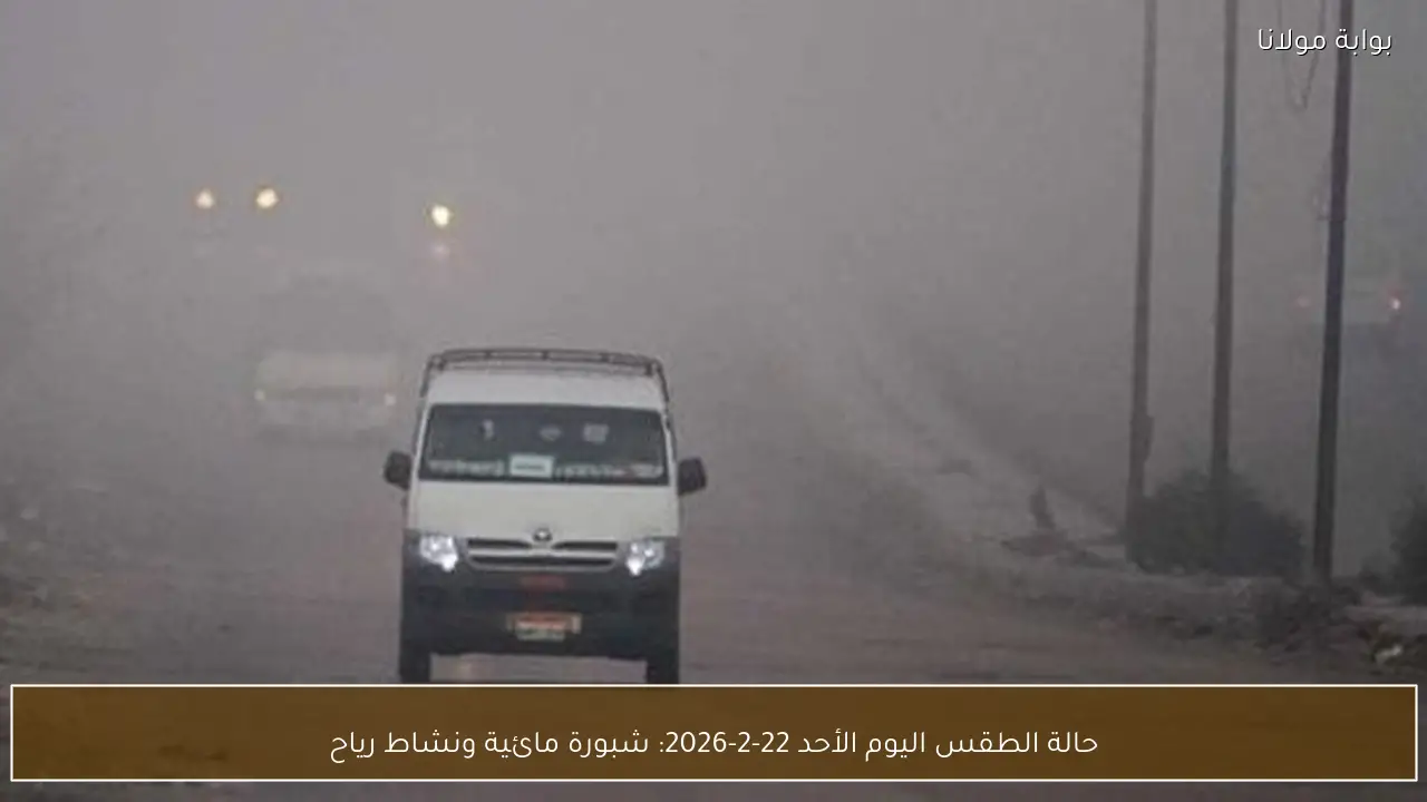 حالة الطقس اليوم الأحد 22-2-2026: شبورة مائية ونشاط رياح