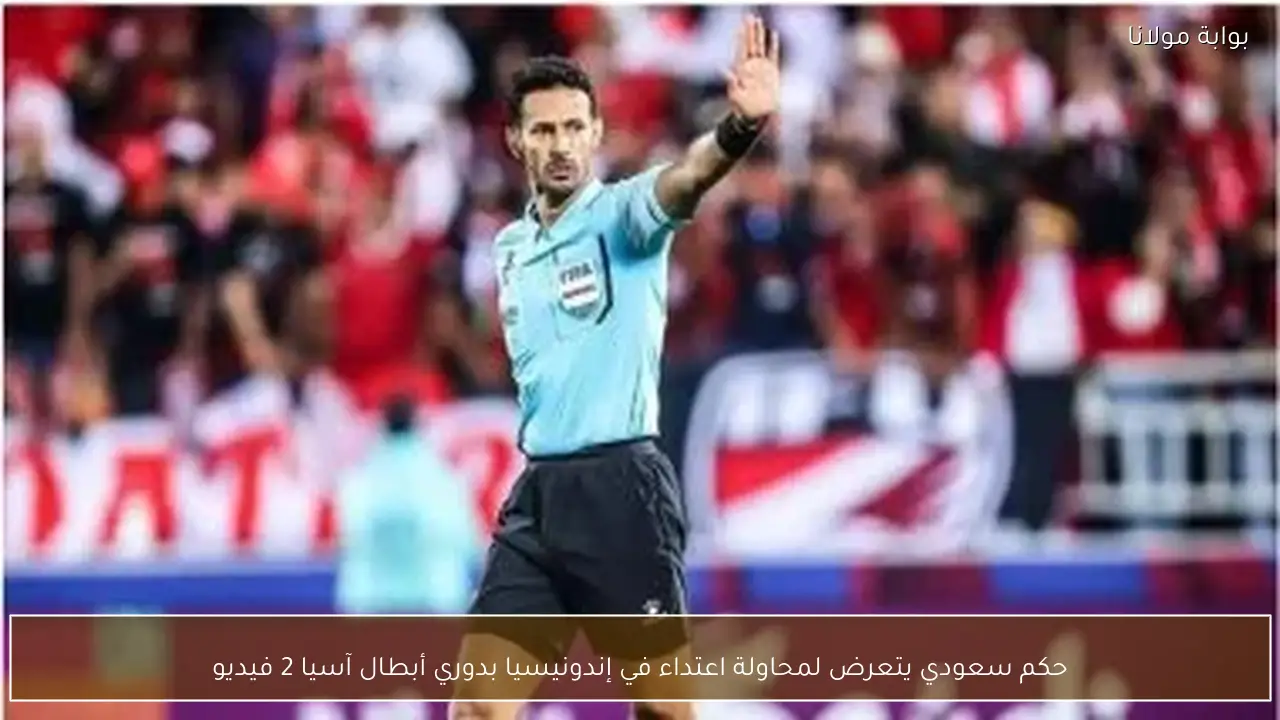 حكم سعودي يتعرض لمحاولة اعتداء في إندونيسيا بدوري أبطال آسيا 2 فيديو