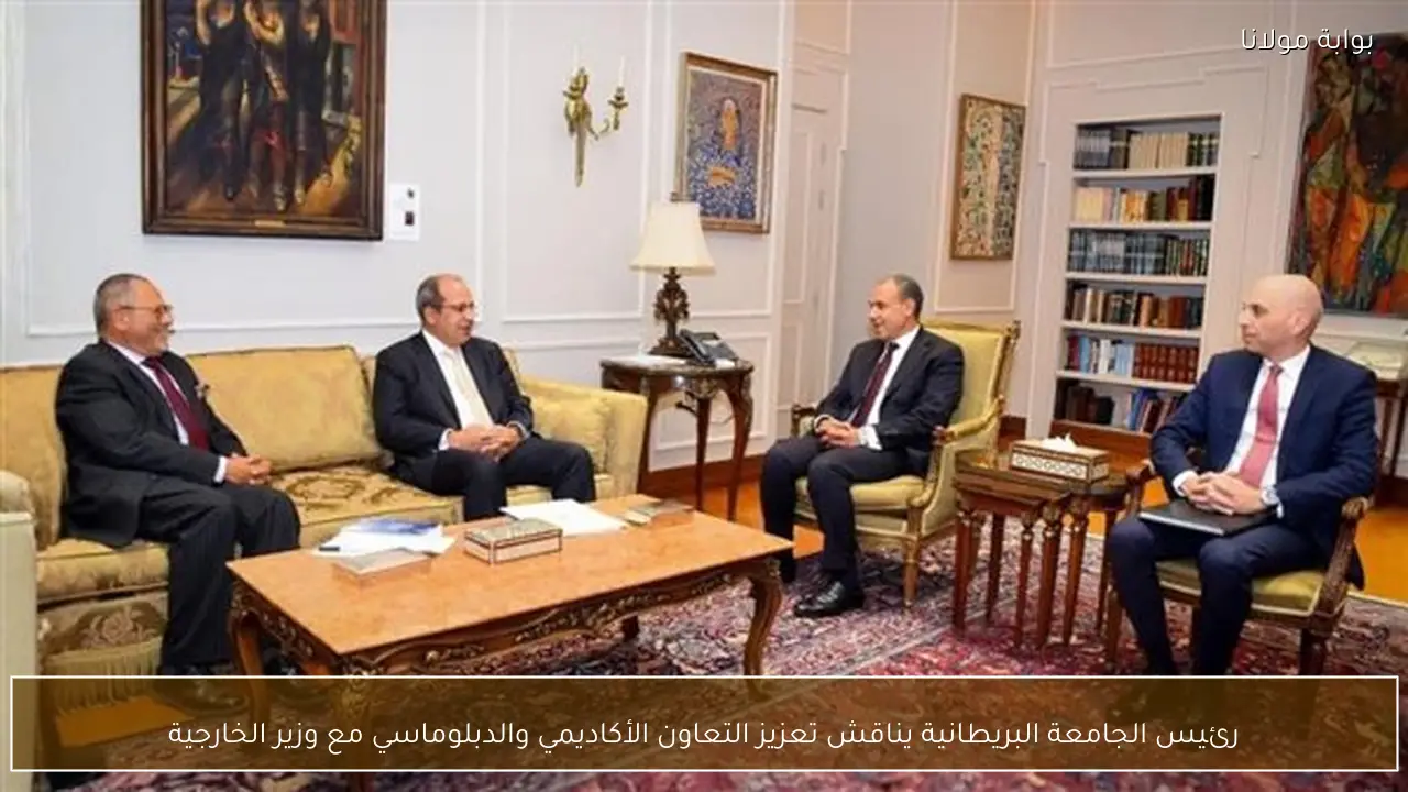 رئيس الجامعة البريطانية يناقش تعزيز التعاون الأكاديمي والدبلوماسي مع وزير الخارجية